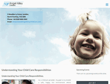 Tablet Screenshot of angelalleychildcare.com